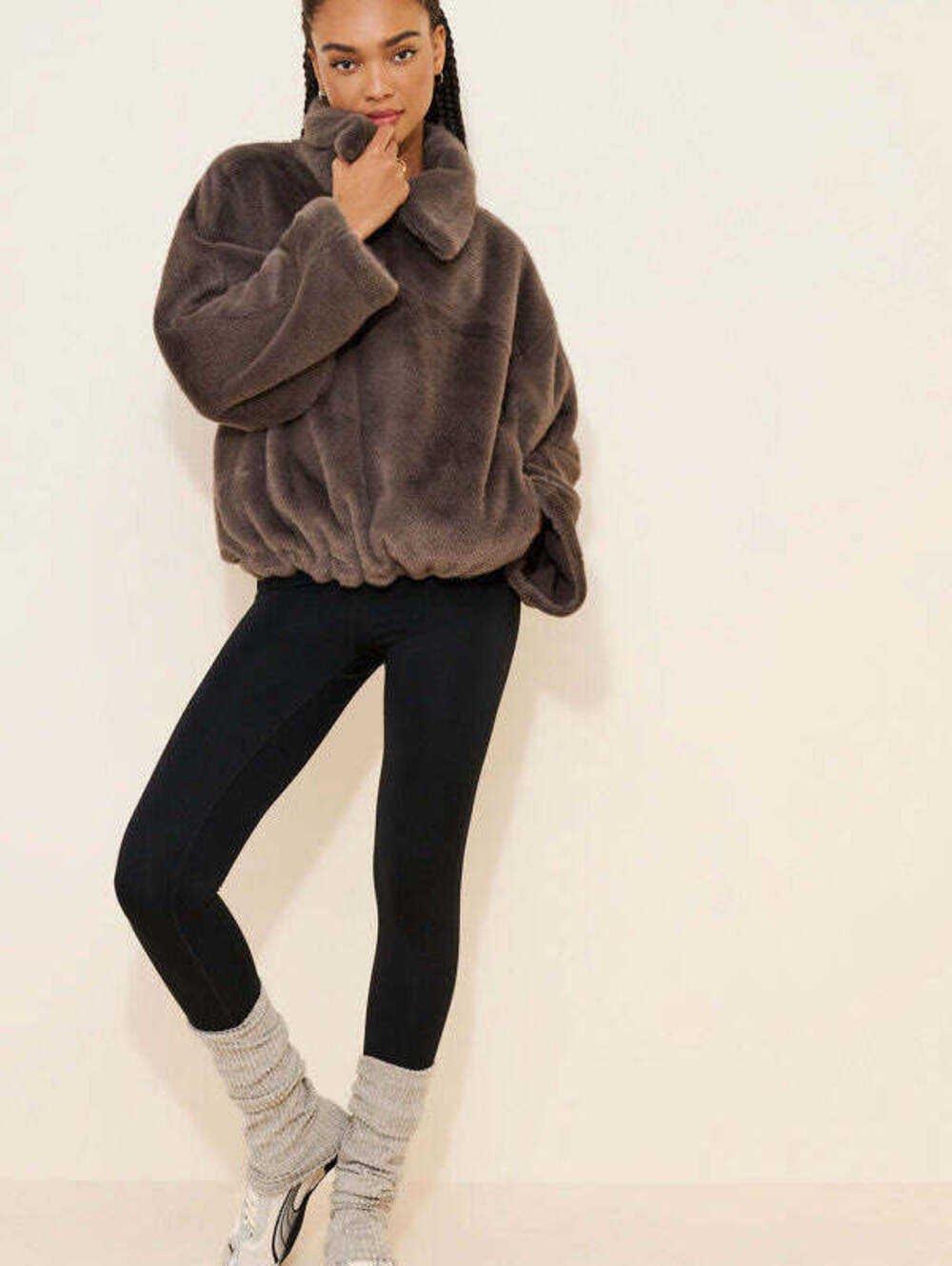 Alpine Faux Fur Half Zip